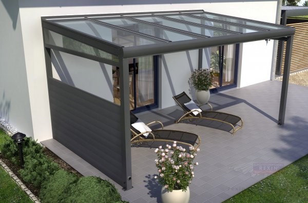 TERRAcover Terrassen-Seitenwand 1,50m Höhe Terrasse.de